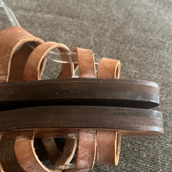 Zora by St Thomas Hand Made Brown Leather Sandals Size 8 - Picture 10 of 16